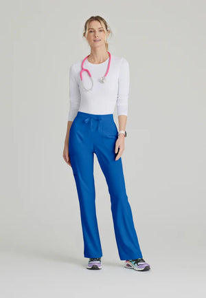 Color: Azul Royal - vista lateral Pantalon Mujer 3 Bolsillos Skechers en Medimed Honduras