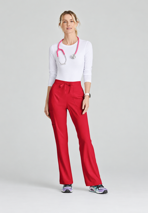 Color: Rojo Intenso - vista lateral Pantalon Mujer 3 Bolsillos Skechers en Medimed Honduras