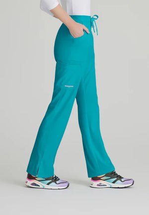 Color: Verde Azulado - vista posterior Pantalon Mujer 3 Bolsillos Skechers en Medimed Honduras