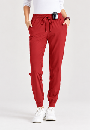 Color: Rojo Intenso - vista 1 Pantalón Jogger 4 Bolsillos Skechers Theory en Medimed Honduras