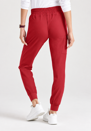 Color: Rojo Intenso - vista 3 Pantalón Jogger 4 Bolsillos Skechers Theory en Medimed Honduras