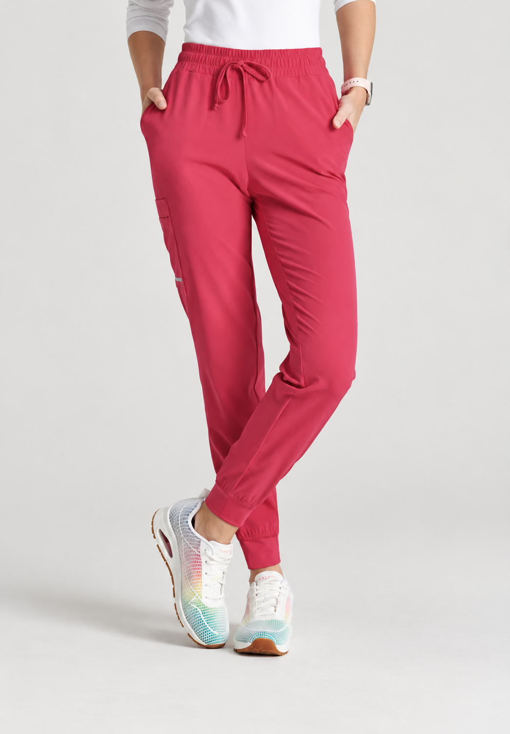 Color: Rosa Vibrante - vista 1 Pantalón Jogger 4 Bolsillos Skechers Theory en Medimed Honduras