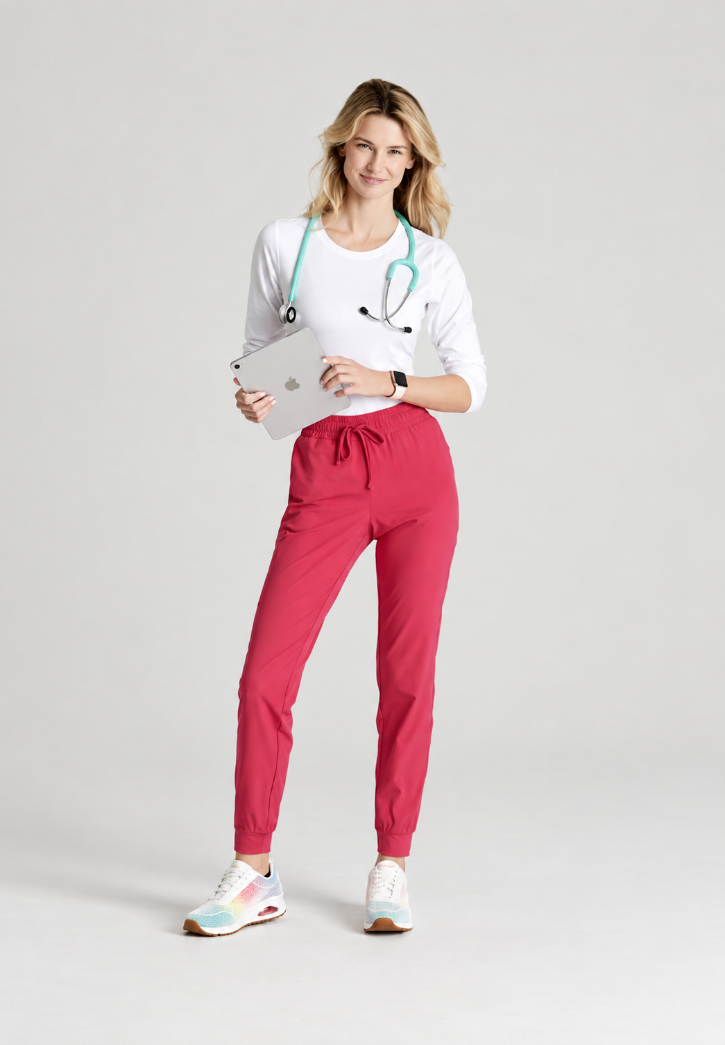 Color: Rosa Vibrante - vista 2 Pantalón Jogger 4 Bolsillos Skechers Theory en Medimed Honduras