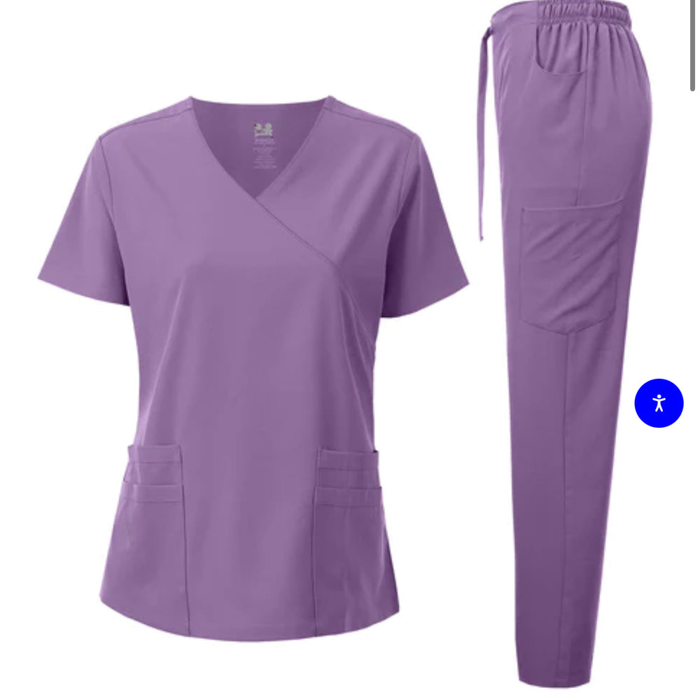 
                  
                    Uniforme Set Médico con Cuello en Y y Elástico de 4 Vías Dagacci
                  
                