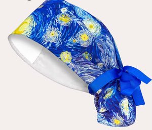 Gorro de quirofano ajustable con banda para el sudor, adecuado para hombres y mujeres