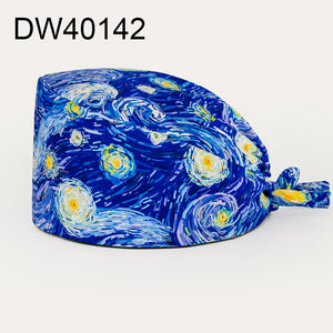 Gorro de quirofano ajustable con banda para el sudor, adecuado para hombres y mujeres