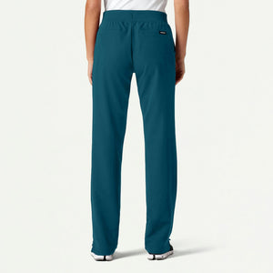 Color: Azul Caribe - vista posterior Pantalon Jaanuu Xenos Cintura Elastica en Medimed Honduras