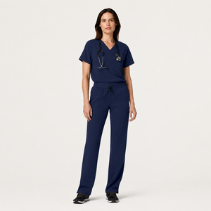 Color: Azul Marino - vista lateral Pantalón Jaanuu Xenos Cintura Elástica en Medimed Honduras