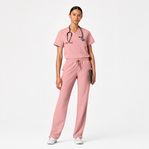 Color: Rosado Perla - vista lateral Pantalón Jaanuu Xenos Cintura Elástica en Medimed Honduras