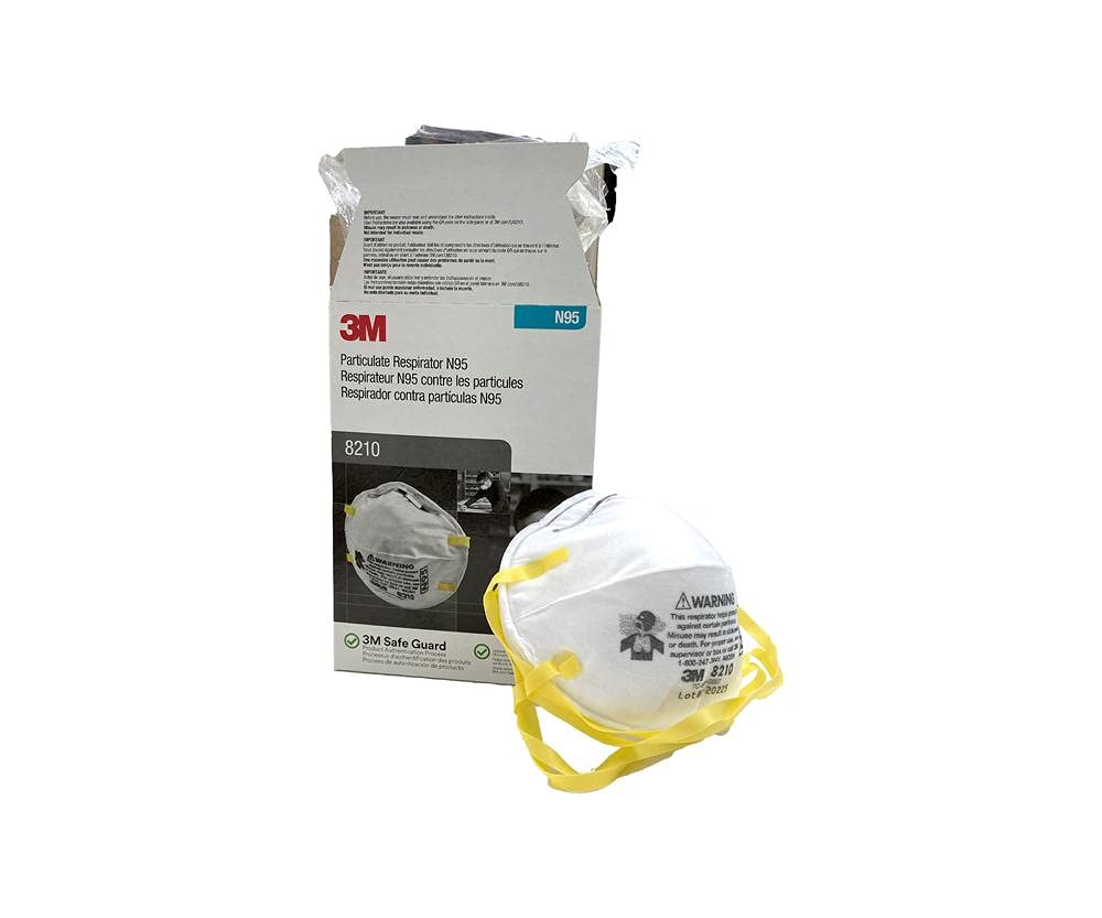 Mascarilla 3M - Cubrebocas Oh/Esd antipolvo con válvula 8210 para carpintería, 1 caja (20 por caja)