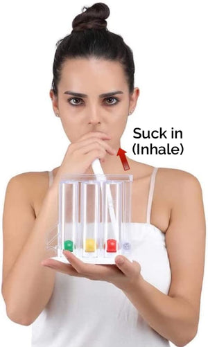 Ejercitador de respiración profunda - Sistema de medición de ejercicio de respiración espirometro