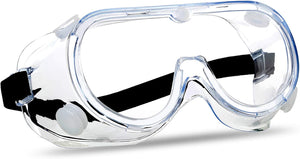 Gafas protectoras antiemaño con lentes transparentes de visión amplia, ajustables, protección contra salpicaduras químicas, gafas suaves y ligeras