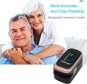 Oximeter Oxygen Saturation Monitor (O2), Pulse Oximeter, Oxygen Monitor, Battery Operated OLED Portable Oximetry, with Hanging Strip