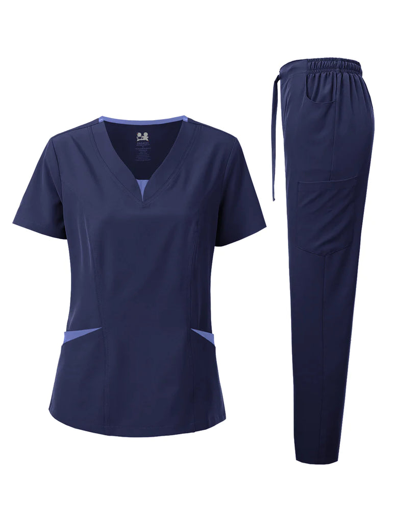 
                  
                    Dagacci 4-Way Stretch Two-Tone Medical Set Uniform
                  
                