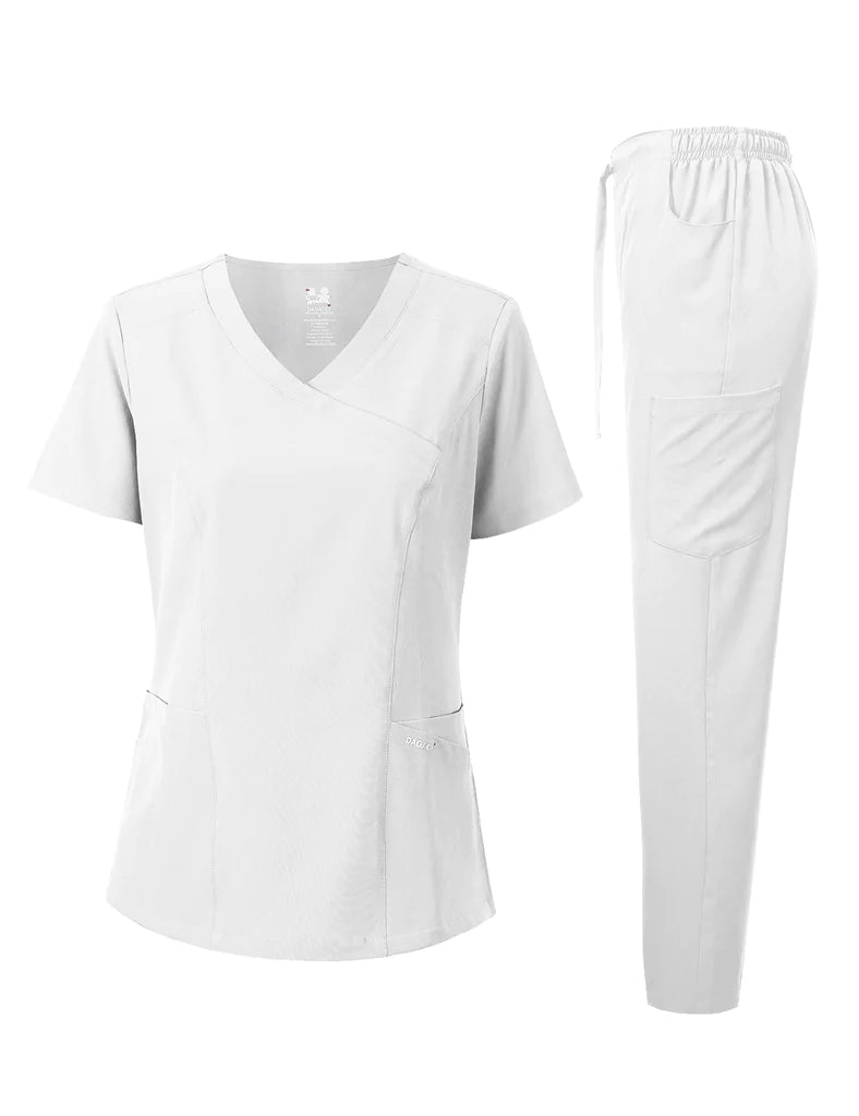 
                  
                    Uniforme Set Médico con Cuello en Y y Elástico de 4 Vías Dagacci
                  
                