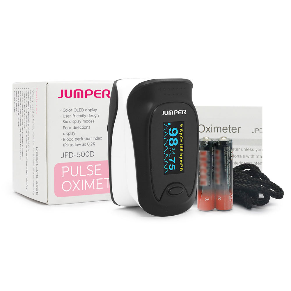 
                  
                    Jumper Pulse Oximeter with Dual Color OLED Display 
                  
                