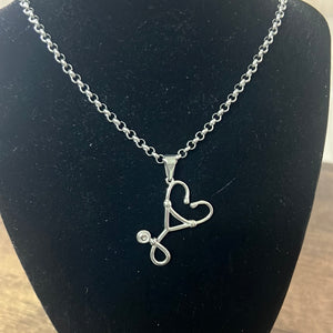 Necklace with Medical Design for Women, Stainless Steel Chain with Pendant.