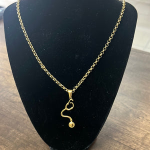 Necklace with Medical Design for Women, Stainless Steel Chain with Pendant.