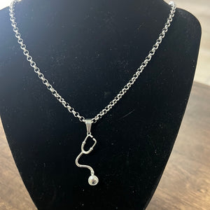 Necklace with Medical Design for Women, Stainless Steel Chain with Pendant.