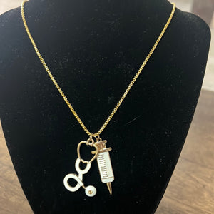 Necklace with Medical Design for Women, Stainless Steel Chain with Pendant.