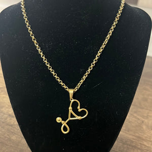 Necklace with Medical Design for Women, Stainless Steel Chain with Pendant.