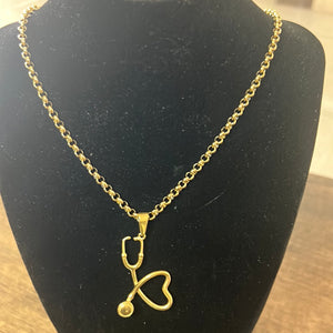 Necklace with Medical Design for Women, Stainless Steel Chain with Pendant.
