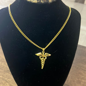 Necklace with Medical Design for Women, Stainless Steel Chain with Pendant.